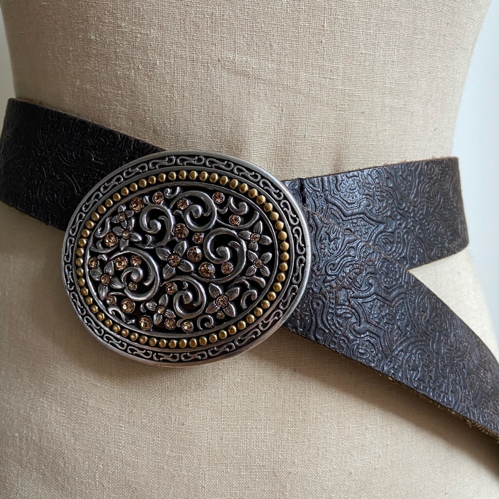 Fossil Rhinestone Statement Belt - Picture 2 of 4